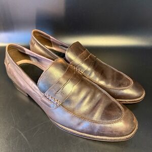 Blake McKay‎ Mens Brown Leather Penny Loafers Dress Shoes Size 13